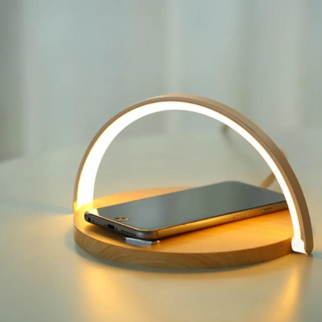Smart LED Desk Lamp with Wireless Charging Pad thumbnail 2