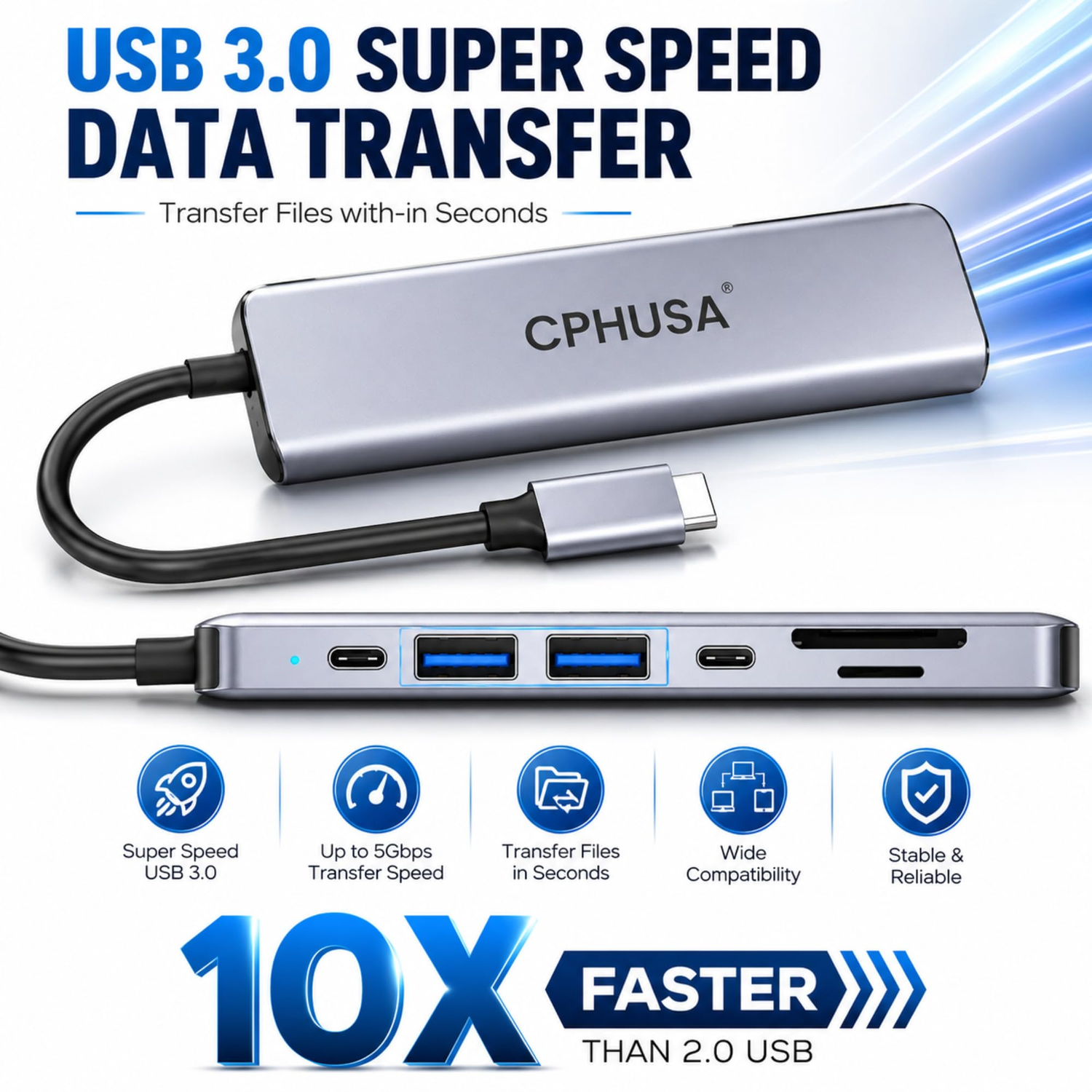 USB-C Hub 7-in-1 Multiport Adapter — Aluminum